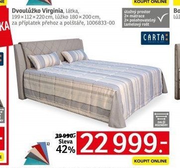 Dvoulůžko Virginia - ASKO akcniletaky.com