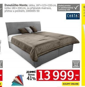 Dvoulůžko Monte - ASKO akcniletaky.com