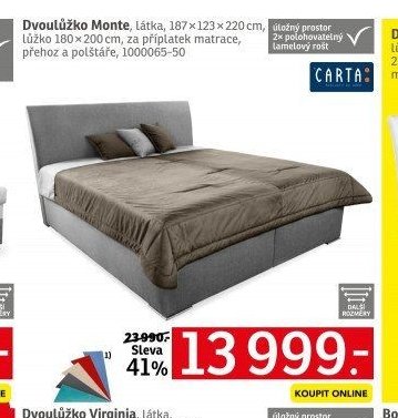 Dvoulůžko Monte - ASKO akcniletaky.com