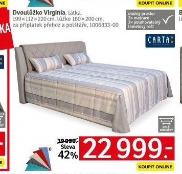 Dvoulůžko Virginia - ASKO akcniletaky.com