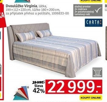 Dvoulůžko Virginia - ASKO akcniletaky.com