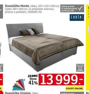 Dvoulůžko Monte - ASKO akcniletaky.com