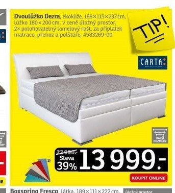 Dvoulůžko Dezra - ASKO akcniletaky.com