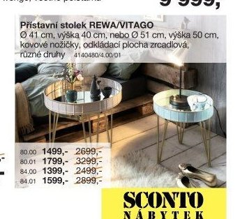 Přistavný stolek REWA/VITAGO - Sconto nábytek akcniletaky.com