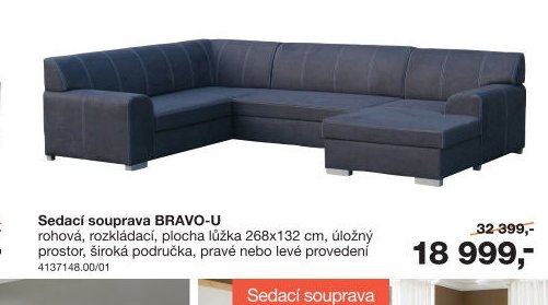 Sedací souprava BRAVO-U - Sconto nábytek akcniletaky.com