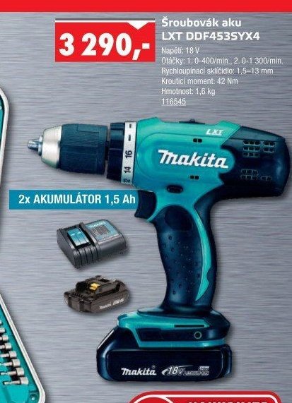 Šroubovák aku LXT DDF453SYX4 - UNI HOBBY akcniletaky.com