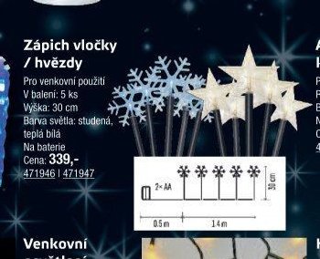 Zápich vločky / hvězdy - UNI HOBBY akcniletaky.com