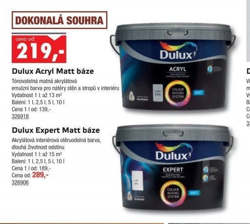 Dulux Acryl Matt báze - UNI HOBBY akcniletaky.com
