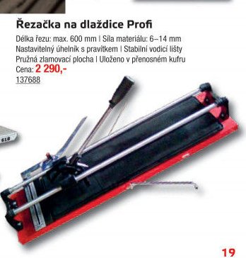 Rezačka na dlaždice Profi - UNI HOBBY akcniletaky.com