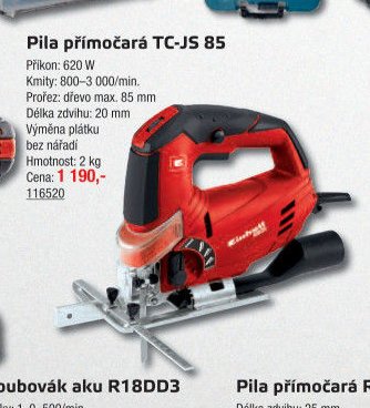 Pila přímočará TC-JS 85 - UNI HOBBY akcniletaky.com