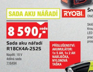 Sada aku nářadí R18CK4A-252S - UNI HOBBY akcniletaky.com