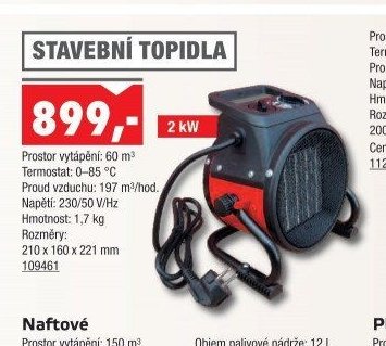 Stavební topidlo 2 kW - UNI HOBBY akcniletaky.com