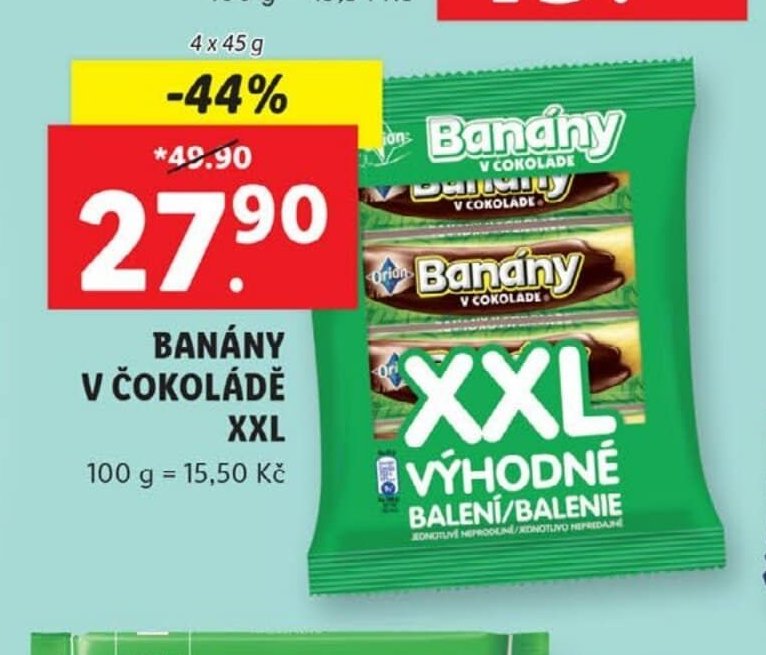 Banány v čokoládě XXL