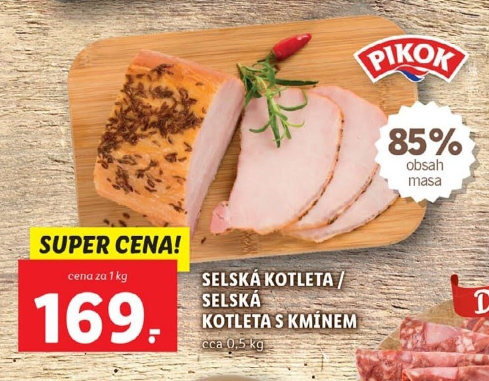 Selská kotleta / Selská kotleta s kmínem