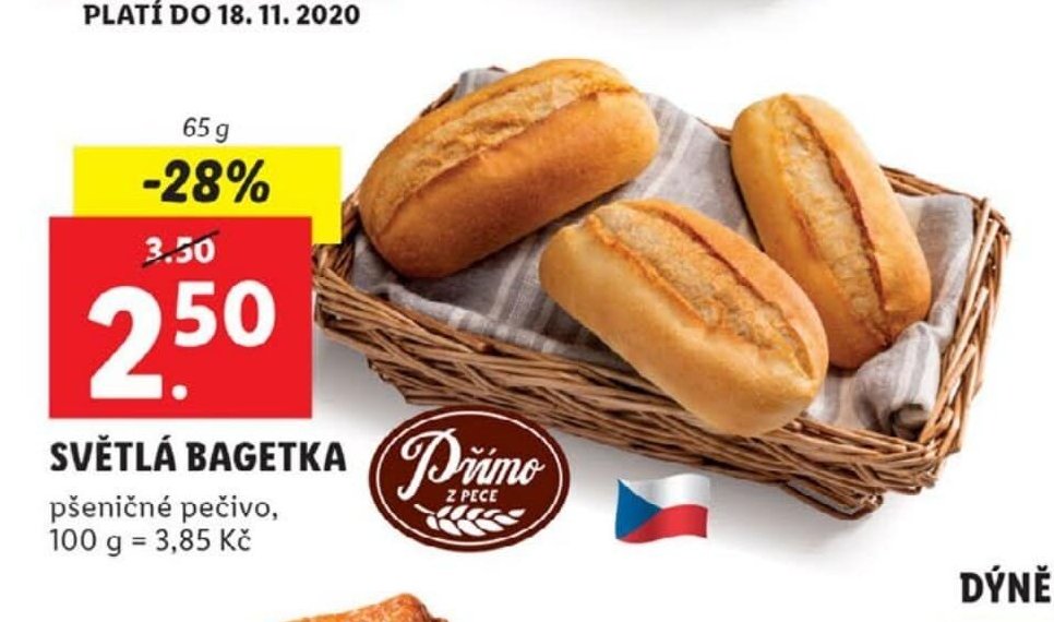 Světlá bagetka