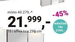 Skříň šířka cca 298 cm