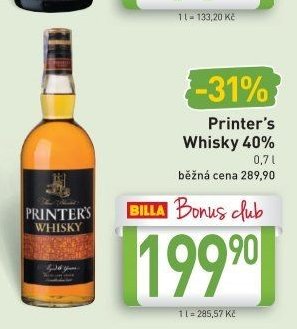 Printer's Whisky 40%