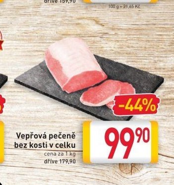 Vepřová pečeně bez kosti v celku