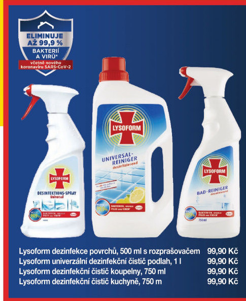 Dezinfekční čistič Lysoform