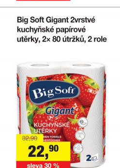 Kuchyňské utěrky 2vrstvé Gigant Big Soft