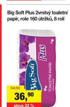 Toaletní papír 2vrstvý Big Soft