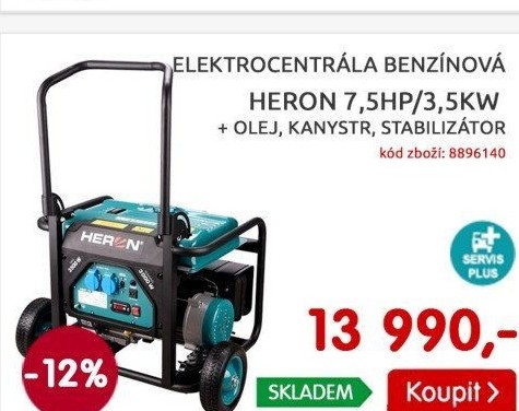 Benzínová elektrocentrála Heron