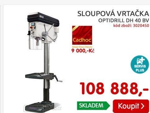 Sloupová vrtačka Optimum Optidrill DH40BV
