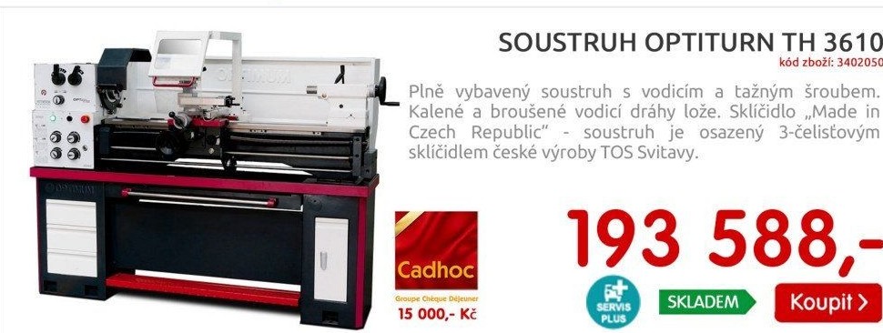 Soustruh Optimum Optiturn TH3610