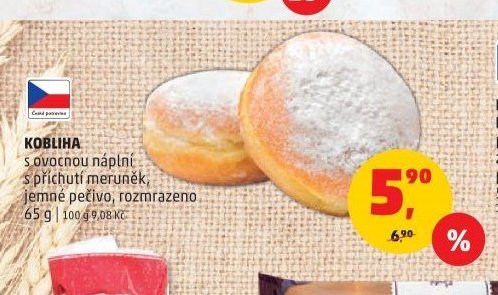Kobliha s ovocnou náplní