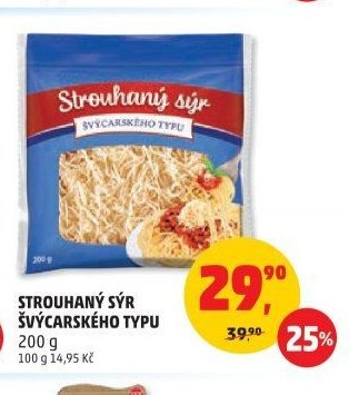 Strouhaný sýr švýcarského typu