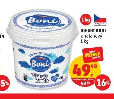 Jogurt Boni smetanový