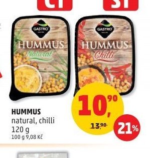 Hummus natural, chilli