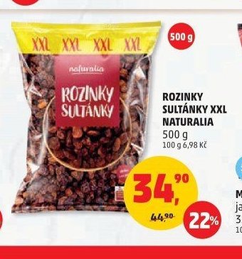 Rozinky sultánky XXL Naturalia 500 g