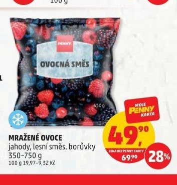 Mražené ovoce jahody, lesní směs, borůvky 350-750 g