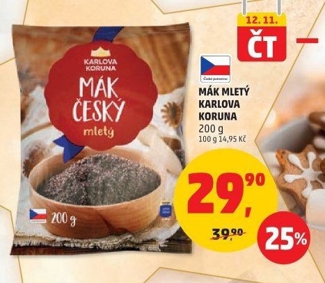 MÁK MLETÝ KARLOVA KORUNA