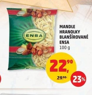 MANDLE HRANOLKY BLANŠÍROVANÉ ENSA