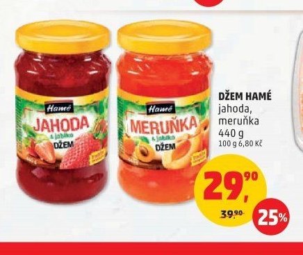 DŽEM HAMÉ jahoda, meruňka