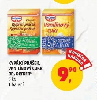 KYPŘÍCÍ PRÁŠEK, VANILÍNOVÝ CUKR DR. OETKER