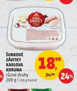 ŠUNKOVÉ ZÁVITKY KARLOVA KORUNA