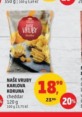 NAŠE VRUBY KARLOVA KORUNA cheddar