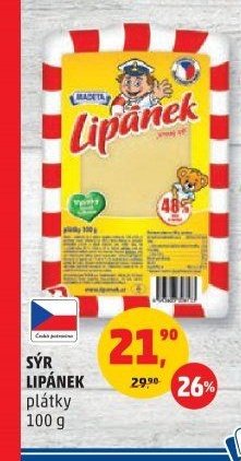 SÝR LIPÁNEK plátky 100 g