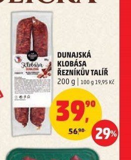 DUNAJSKÁ KLOBÁSA ŘEZNÍKŮV TALÍŘ