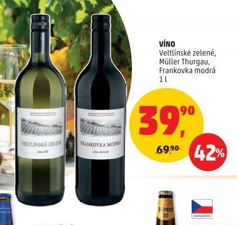 Veltlínské zelené, Muller Thurgau, Frankovka modrá