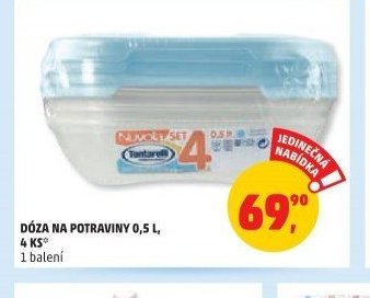 DÓZA NA POTRAVINY 0,5 L, 4 KS