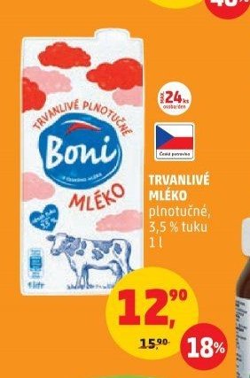 TRVANLIVÉ MLÉKO plnotučné
