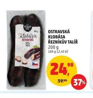 Ostravská klobása Řezníkův talíř