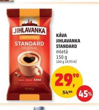 KÁVA JIHLAVANKA STANDARD mletá 150 g