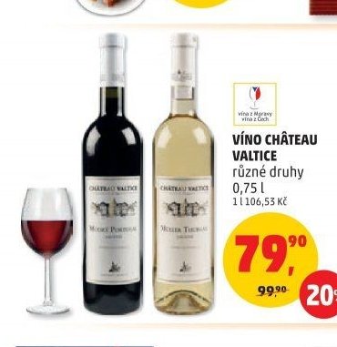 VÍNO CHÂTEAU VALTICE různé druhy 0,75 l