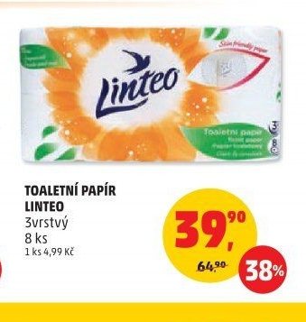 TOALETNÍ PAPÍR LINTEO 3vrstvý 8 ks