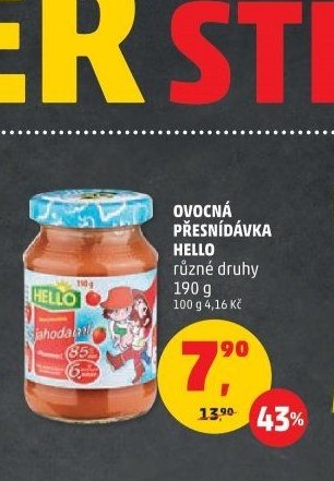 OVOCNÁ PŘESNÍDÁVKA HELLO 190 g